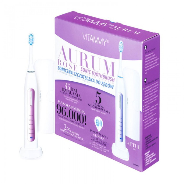 Ел. четка за зъби VITAMMY Aurum Rose, 96000 осцилации-мин - 1