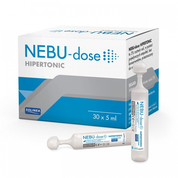 Хипертоничен солен разтвор Solinea NEBU-dose концентрация 3%, 30 монодози x 5 мл - 1