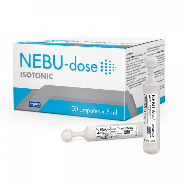 Изотоничен физиологичен разтвор Solinea NEBU-dose концентрация 0,9%, 100 монодози x 5 мл - 1