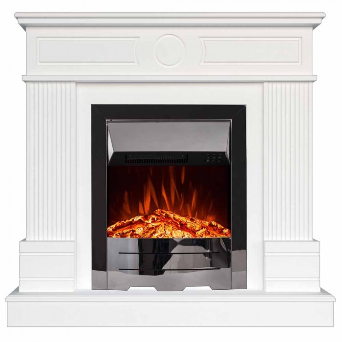 Eлектрическа камина MASOMI, Arlington 23 & Pirin-20", 1600W, Бяло дърво - 1t