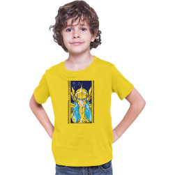 Детска тениска Japan Anime Manga Tralala Saint Seiya Sagittarius, Жълт, 12-...