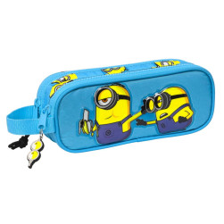 Ученически несесер Minions Minionstatic Син (21 x 8 x 6 cm)