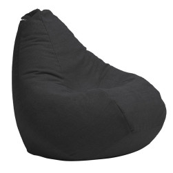 Пуф круша, 220л., Nirvana Hobbit - Eerie Black, Перящ се калъф, Пълнеж от п...