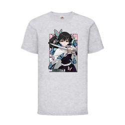 Детска Тениска Anime Manga Tralala Demon Slayer Kanao Tsuyuri 01, Светлосив...