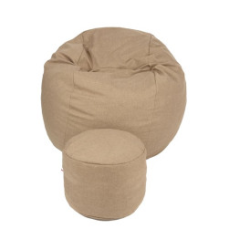 Комплект, Барбарон и табуретка за крака, 700л., King Size, Sand, Перящ се к...