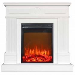 Eлектрическа камина MASOMI, Arlington 23 & Miriam-18", 1600W, Бяло дърво