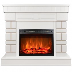 Eлектрическа камина MASOMI, Aston 23 & Loran-23", 1600W, Бяло дърво