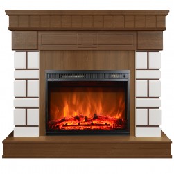 Eлектрическа камина MASOMI, Aston 23 & Loran-23", 1600W, Светъл орех