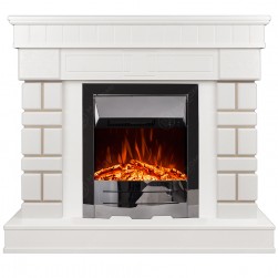 Eлектрическа камина MASOMI, Aston 23 & Pirin-20", 1600W, Бяло дърво