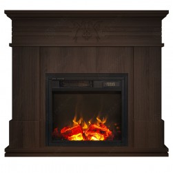 Eлектрическа камина MASOMI, Bird 17 & Dion-17", 1200W, Тъмен орех
