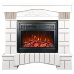 Eлектрическа камина MASOMI, Coventry 26 & Marsel-26", 1600W, Бяло дърво