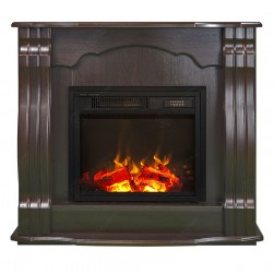 Eлектрическа камина MASOMI, Glazgow 17 & Dion-17", 1200W, Тъмен орех