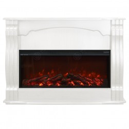Eлектрическа камина MASOMI, Glazgow 33 & Tasmania-35", 1600W, Бяло дърво