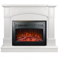 Eлектрическа камина MASOMI, Memphis 26 & Marsel-26", 1600W, Бяло дърво