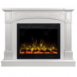 Eлектрическа камина MASOMI, Memphis 29 & Everest-39", 1600W, Бяло дърво