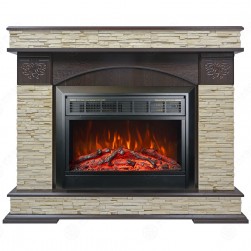 Eлектрическа камина MASOMI, Onyx 26 & Marsel-26", 1600W, Тъмен орех