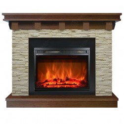 Eлектрическа камина MASOMI, Sheldon 26 & Loran-23", 1600W, Светъл орех