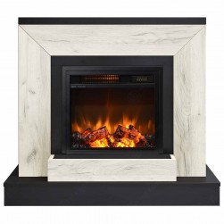 Eлектрическа камина MASOMI, Apolin 17 & Dion-17", 1200W, Антрацит/Бял дъб