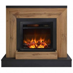 Eлектрическа камина MASOMI, Apolin 17 & Dion-17", 1200W, Антрацит/Златен дъ...