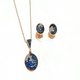 Луксозен италиански комплект Diamond Sea,  розово сребро с фини кристали Swarovski® - 3t