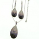Луксозен сребърен комплект обеци и колие с фини кристали Swarovski®. - 3t