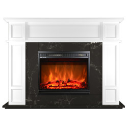 Eлектрическа камина MASOMI, Vilnus 29 & Loran-23", 1600W, Бяло дърво
