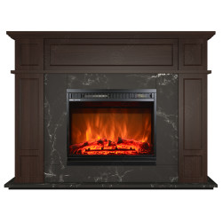 Eлектрическа камина MASOMI, Vilnus 29 & Loran-23", 1600W, Тъмен орех