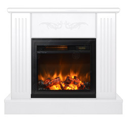 Eлектрическа камина MASOMI, Smith 17 & Dion-17", 1200W, Бял супермат