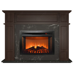 Eлектрическа камина MASOMI, Vilnus 29 & Zacky-26", 1600W, Тъмен орех