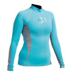 Блуза GUL с UV защита, дамска Swami Rashguard дълъг ръкав TUMR, Светлосин, ...