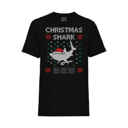 Детска Коледна Тениска Christmas holiday t shirt Tralala Christmas Shark do...