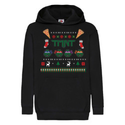 Детски коледен суитшърт Tralala Tnmt Christmas, Черен, 12-13 г. (152-164)