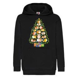 Детски коледен суитшърт Tralala Guinea Pig Christmas Tree Lights Chippoa, Ч...