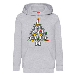 Детски коледен суитшърт Tralala Penguin Christmas Tree Lights, Сив, 12-13 г...