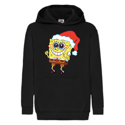 Детски коледен суитшърт Tralala Spongebob Christmas Hat, Черен, 5-6 г. (116...