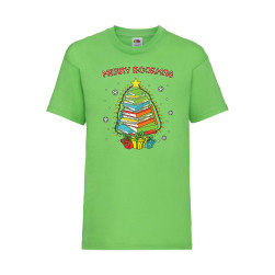 Детска Тениска за Коледа Празници, Tralala, Merry Bookmas Books Christmas T...
