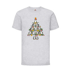 Детска Тениска за Коледа Празници ,Tralala ,Penguin Christmas Tree Lights, ...