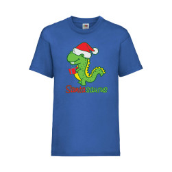 Детска Тениска за Коледа Празници, Tralala, Santasaurus, Син, 5-6 г. (116-1...
