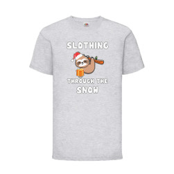 Детска Тениска за Коледа Празници, Tralala, Slothing Through The Snow, Свет...