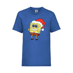 Детска Тениска за Коледа Празници ,Tralala, Spongebob Christmas Hat, Син, 3...