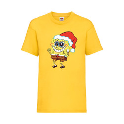 Детска Тениска за Коледа Празници ,Tralala, Spongebob Christmas Hat, Жълт, ...