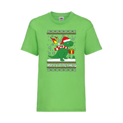 Детска Тениска за Коледа Празници ,Tralala, T-Rex Christmas, Зелена мента, ...