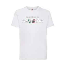 Детска Тениска за Коледа Празници, Tralala, I Would Rather Be Gaming, Бял, ...