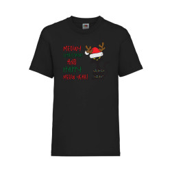 Детска Тениска за Коледа Празници ,Tralala, Meowy Christmas And Happy Meow ...