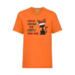 Детска Тениска за Коледа Празници ,Tralala, Meowy Christmas And Happy Meow ...