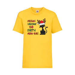 Детска Тениска за Коледа Празници ,Tralala, Meowy Christmas And Happy Meow ...