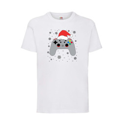 Детска Тениска за Коледа Празници ,Tralala, Christmas Gamer Gamepad, Бял, 9...