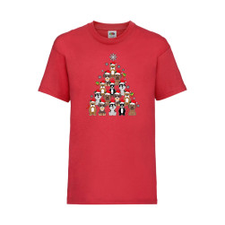 Детска Тениска за Коледа Празници ,Tralala, Dogs Christmas Tree Chippoa, Че...