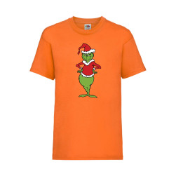 Детска Тениска за Коледа Празници ,Tralala ,Grinch 01, Оранжев, 9-10г. (140...