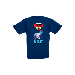 Детска тениска, Tralala, Brawl Stars 8-bit, Тъмносин, 3-4 г.